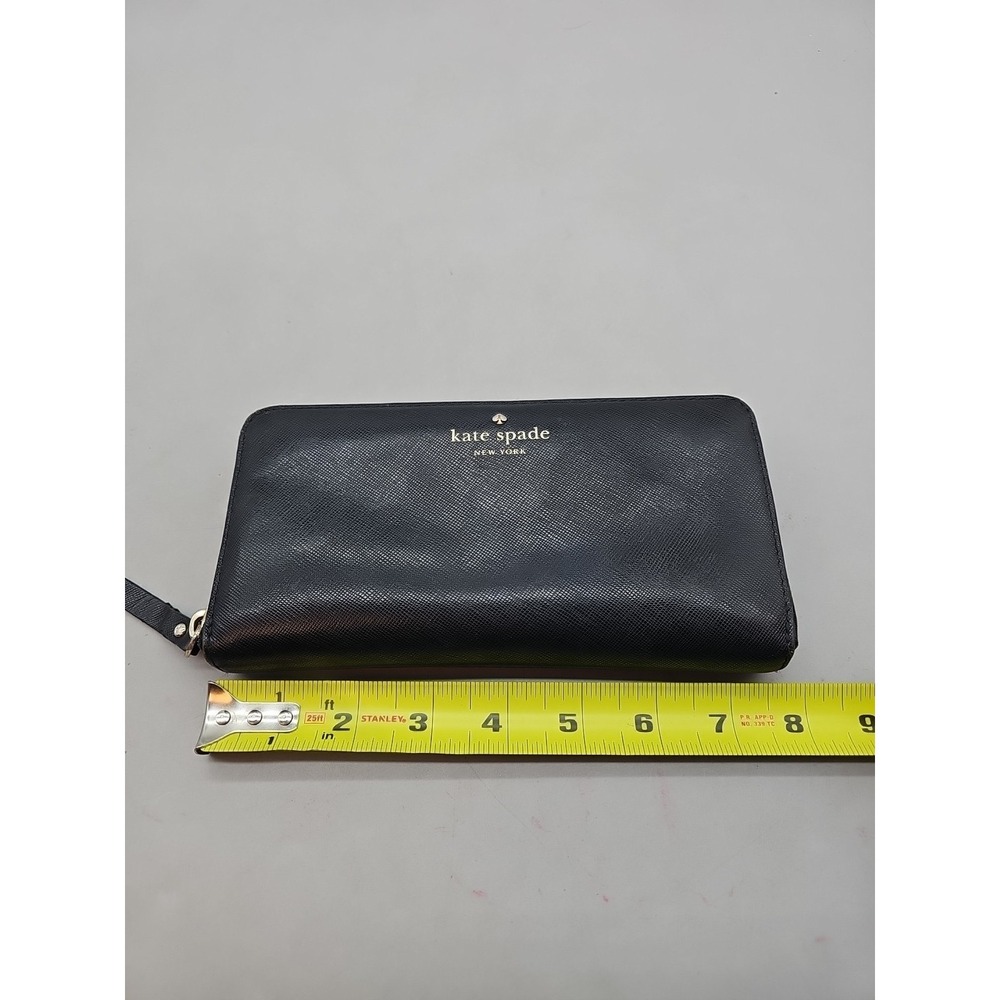 Kate Spade‎ Brynn Large Continental Zip Around Wallet Saffiano Leather Black